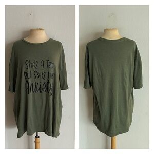 She’s a ten but so is her anxiety tee